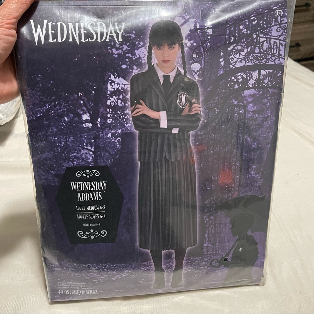 NIP Wednesday Addams Nevermore uniform cosplay Halloween costume adult M 6-8